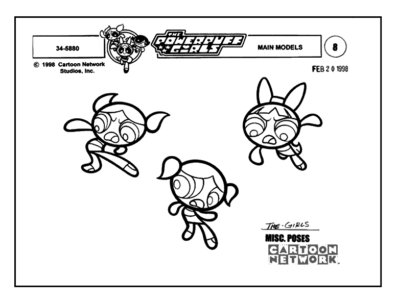 Cartoon Network - The Powerpuff Girls Coloring Sheet